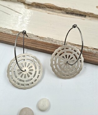 Silver earrings